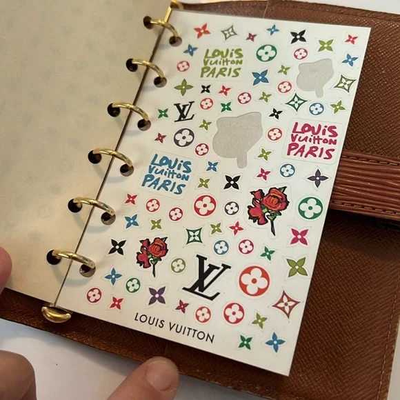 Louis Vuitton Epi Leather Brown Agenda Wallet Passport Holder with LV Stickers - Picture 8 of 14